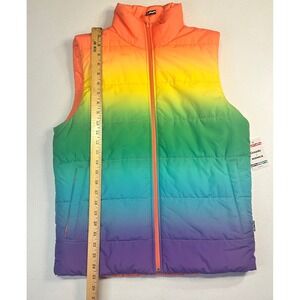 Crayola x Kohls Rainbow Gradient Reversible Puffer Vest Orange ND33Z100RP Mens S